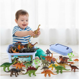 Sada figurek Dinosauři s doplňky v boxu 54ks