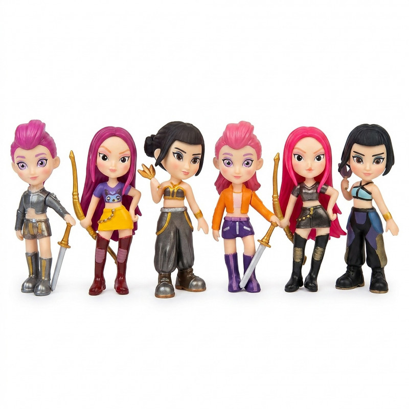 Kolekce figurek Demon Hunters K-pop 6ks 10cm 
