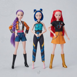 Sada figurek Demon Hunters K-pop Zpívající 3ks 30 cm