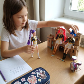 Sada zpívajících figurek Demon Hunters K-pop Melody 3ks 30 cm