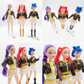 Sada zpívajících figurek Demon Hunters K-pop Melody 3ks 30 cm
