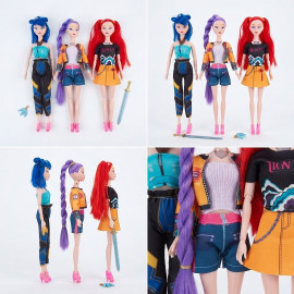 Kolekce figurek Demon Hunters K-pop Music 30cm 3ks