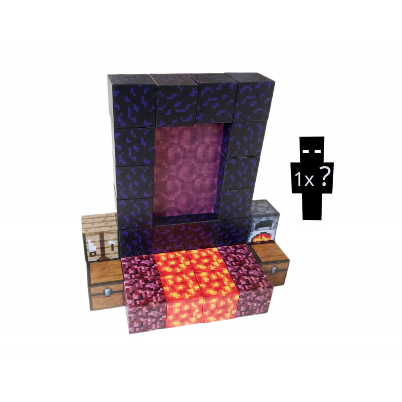 Magnetická stavebnice Minecraft Portál 32ks Magnetická stavebnice Minecraft Portál 32ks