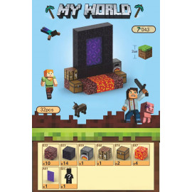 Magnetická stavebnice Minecraft Portál 32ks