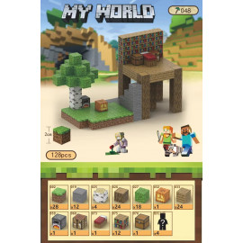 Magnetická stavebnice Minecraft Knihovna a magický strom 132ks Magnetická stavebnice Minecraft Knihovna a magický strom 132ks