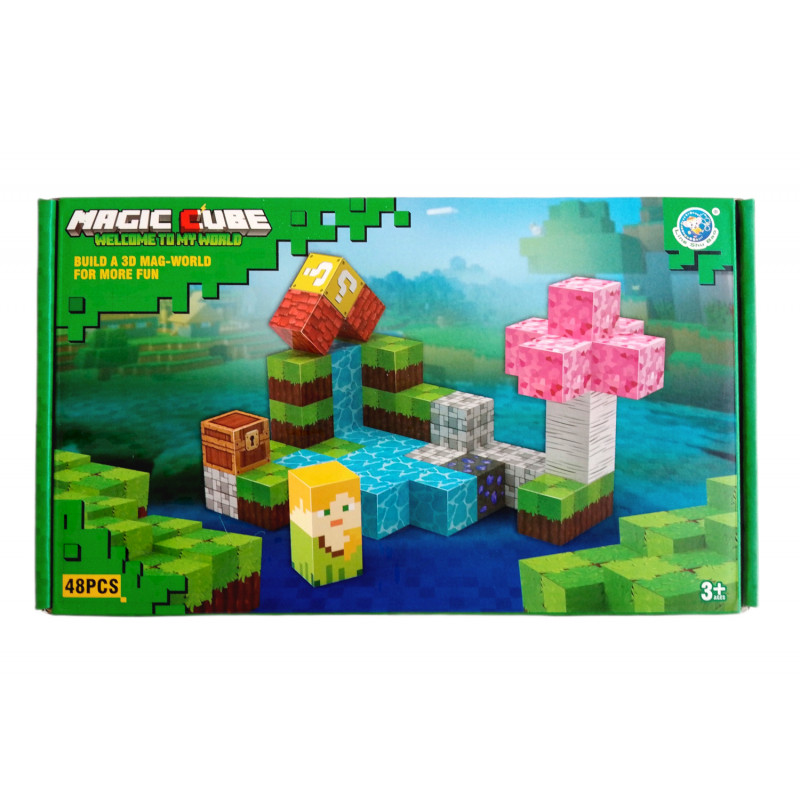 Magnetická stavebnice Minecraft Magic cube 48ks Magnetická stavebnice Minecraft Magic cube 48ks