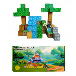 Magnetická stavebnice Minecraft Stromy a vodopád s postavičkou 101ks