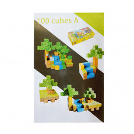 Magnetická stavebnice Minecraft Stromy a vodopád s postavičkou 101ks