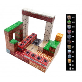 Magnetická stavebnice Minecraft TNT world 100ks