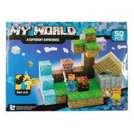 Magnetická stavebnice Minecraft Diamond world 50ks