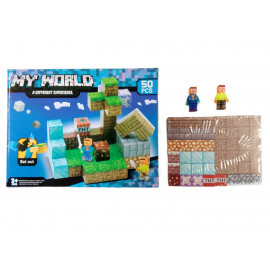 Magnetická stavebnice Minecraft Diamond world 50ks