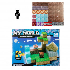 Magnetická stavebnice Minecraft Diamond world 50ks