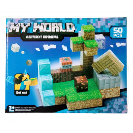 Magnetická stavebnice Minecraft Diamond world 50ks
