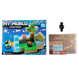 Magnetická stavebnice Minecraft Diamond world 50ks