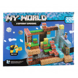 Velká magnetická stavebnice Minecraft Iron Diamond Gold TNT 220ks