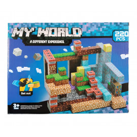 Velká magnetická stavebnice Minecraft Iron Diamond Gold TNT 220ks