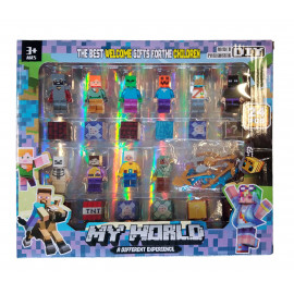 Magnetická stavebnice Minecraft s figurkami 36ks Magnetická stavebnice Minecraft s figurkami 36ks