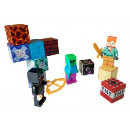 Magnetická stavebnice Minecraft s figurkami 36ks Magnetická stavebnice Minecraft s figurkami 36ks