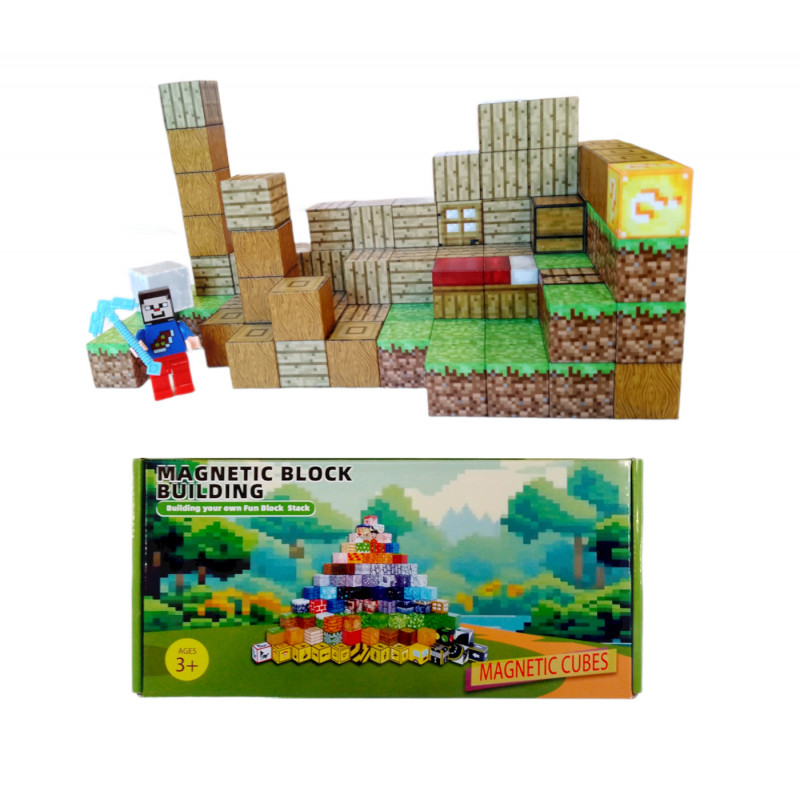 Magnetická stavebnice Minecraft Domeček s postavičkou 101ks Magnetická stavebnice Minecraft Domeček s postavičkou 101ks