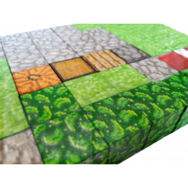 Magnetická stavebnice Minecraft Úkryt s postelí, pecí a truhlou 51ks