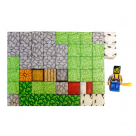 Magnetická stavebnice Minecraft Úkryt s postelí, pecí a truhlou 51ks