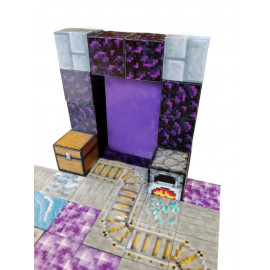 Magnetická stavebnice Minecraft Portál a TNT s postavičkou 51ks