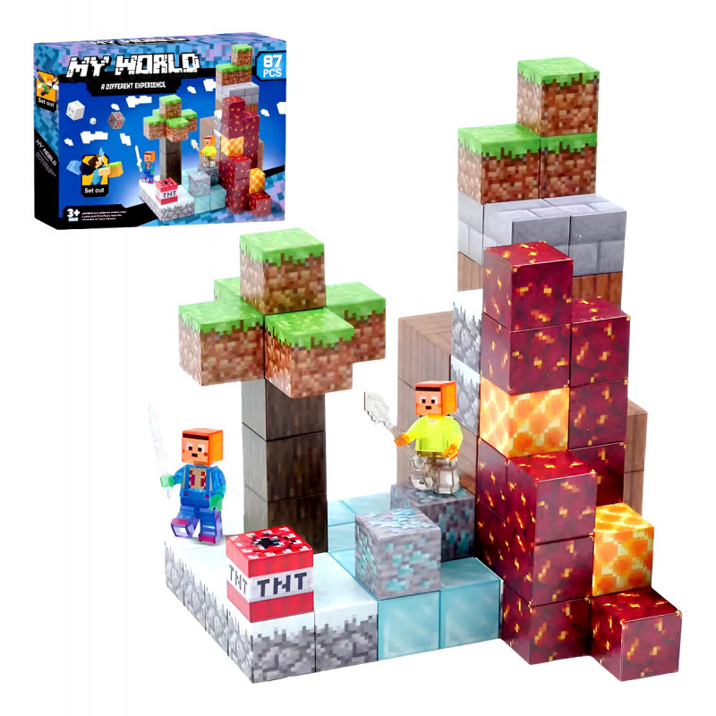 Magnetická stavebnice Minecraft Diamond Lava TNT 87ks Magnetická stavebnice Minecraft Diamond Lava TNT 87ks