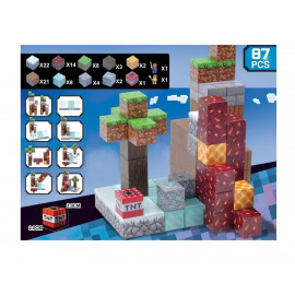 Magnetická stavebnice Minecraft Diamond Lava TNT 87ks