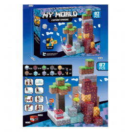 Magnetická stavebnice Minecraft Diamond Lava TNT 87ks