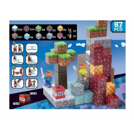 Magnetická stavebnice Minecraft Diamond Lava TNT 87ks