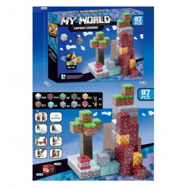 Magnetická stavebnice Minecraft Diamond Lava TNT 87ks