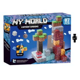 Magnetická stavebnice Minecraft Diamond Lava TNT 87ks