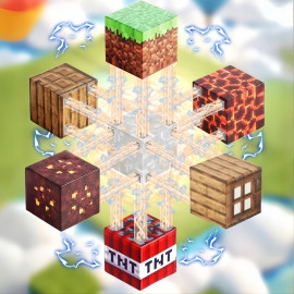 Minecraft Magnetická stavebnice XL Diamond TNT Redstone 184ks