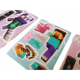 Magnetická stavebnice Minecraft 30ks - Dárková sada 7v1