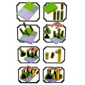 Magnetická stavebnice Minecraft TNT Amethyst Lava building expresion 120ks