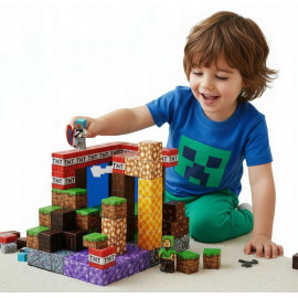 Magnetická stavebnice Minecraft TNT Amethyst Lava building expresion 120ks