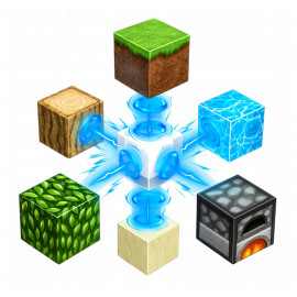 Magnetická stavebnice Minecraft TNT Amethyst Lava building expresion 120ks