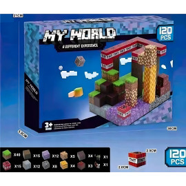 Magnetická stavebnice Minecraft TNT Amethyst Lava building expresion 120ks