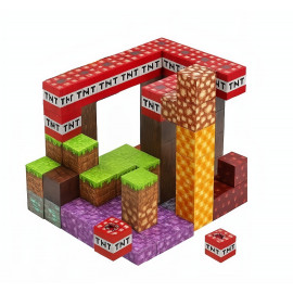 Magnetická stavebnice Minecraft TNT Amethyst Lava building expresion 120ks