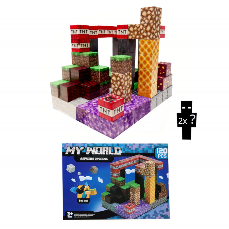 Magnetická stavebnice Minecraft TNT Amethyst Lava building expresion 120ks