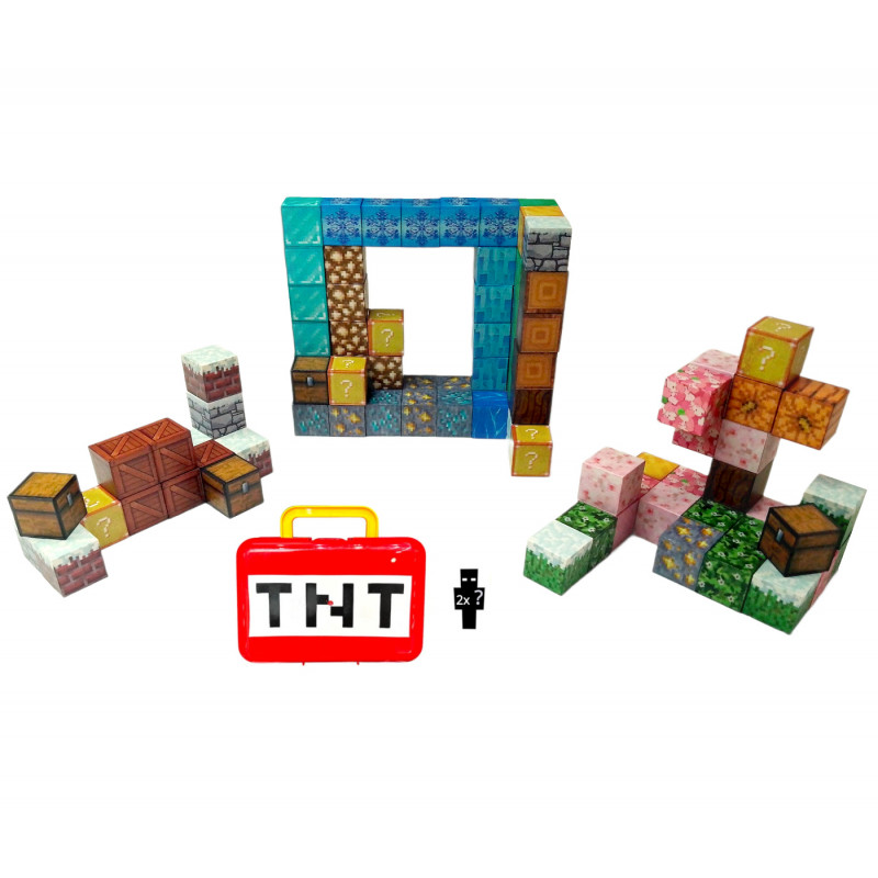 Magnetická stavebnice Minecraft TNT box 98ks