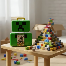 Magnetická stavebnice Minecraft Creeper box 98ks