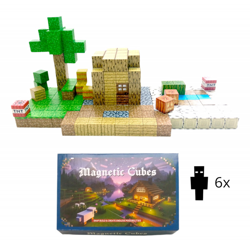 Magnetická stavebnice Minecraft Block World TNT building 198ks
