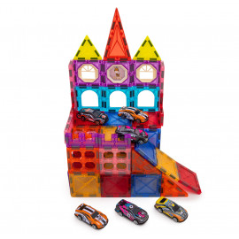 Magnetická 3D stavebnice Cars 66ks s autíčkama