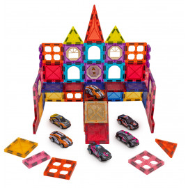 Magnetická 3D stavebnice Cars 66ks s autíčkama