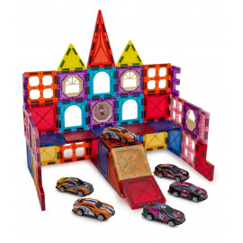 Magnetická 3D stavebnice Cars 66ks s autíčkama