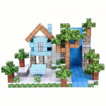 Magnetická stavebnice Minecraft Waterfall nature 100ks