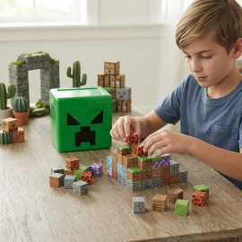 Magnetická stavebnice Minecraft Creeper v krabici Magic square 105ks