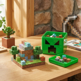 Magnetická stavebnice Minecraft Creeper v krabici Magic square 105ks