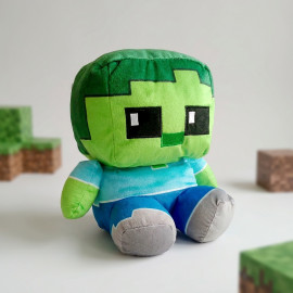 Plyšová hračka Minecraft Zombie Steve Pixel maxi 25cm